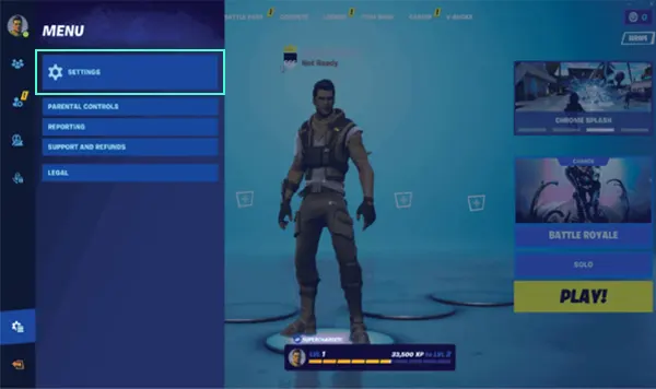 Click Settings