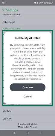 Hit the confirm option