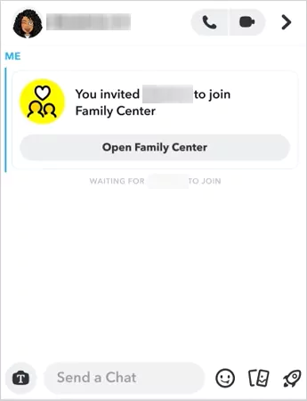 Invite your teen to join family center