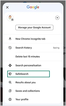 Select SafeSearch