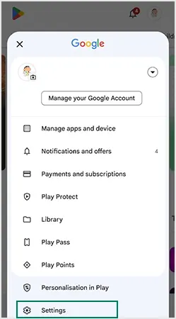 Select Settings