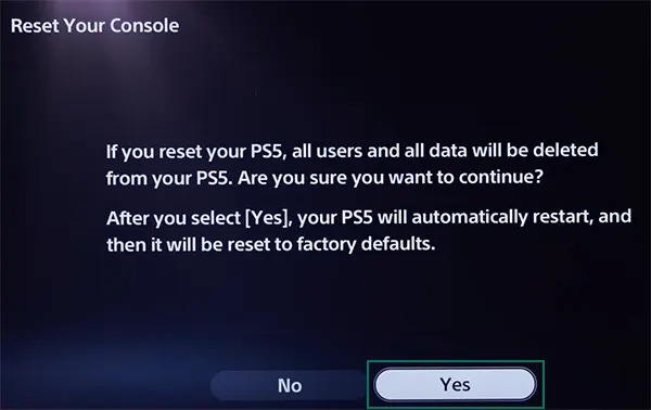 Select Yes