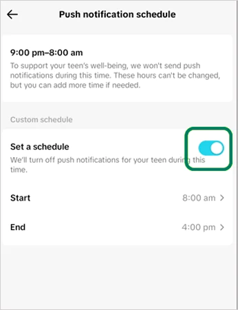 Set a schedule