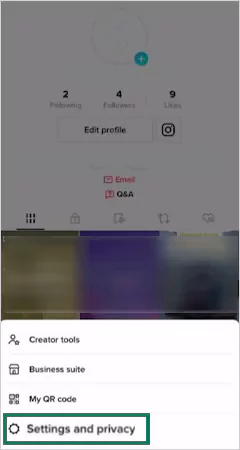 Settings and Privacy