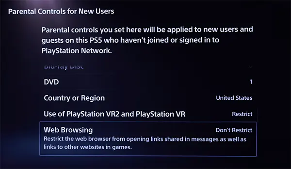 Switch the settings to Don’t Restrict