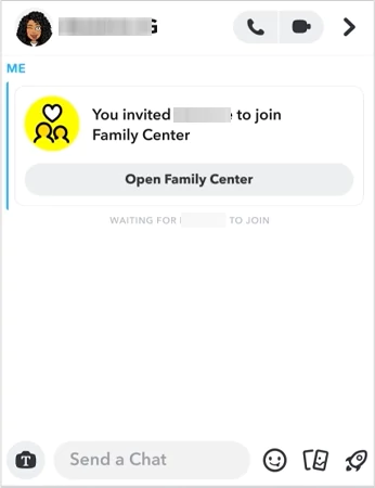 Invite your teen to join family center