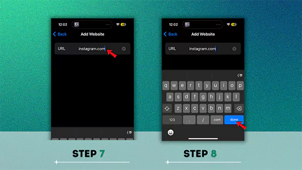 How to add Websites on iPhone to block