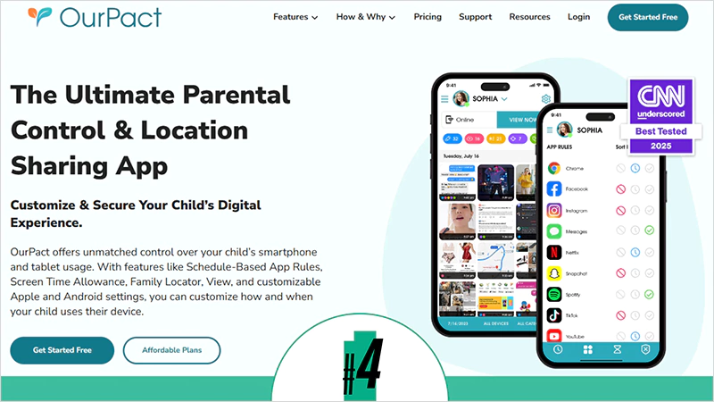 Our Pact Parental Control App