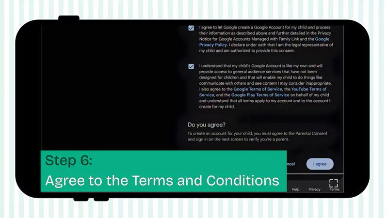 Step 6 Agree to the Terms and Conditions
