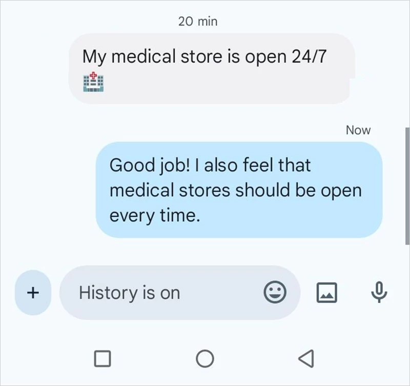 How to use 24 7 in text messages