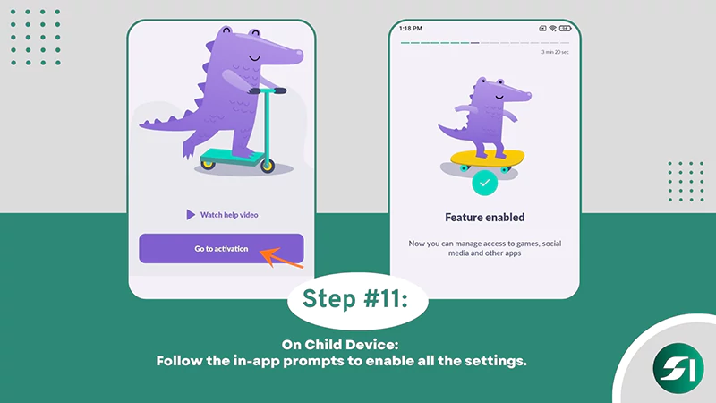 Follow the in app prompts to enable all the settings