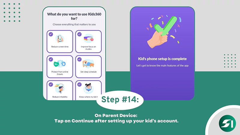 setting up your kids account