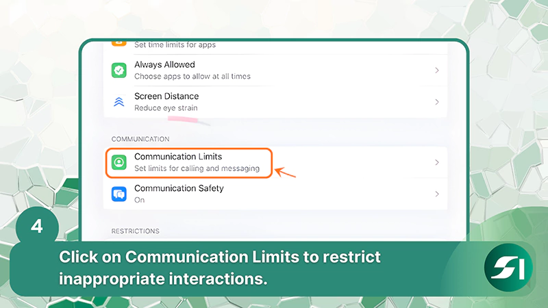 Click on Communication Limits
