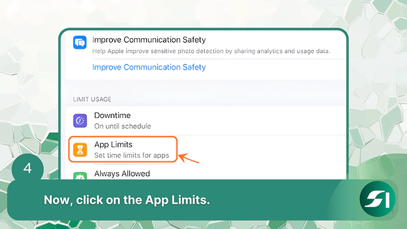 Click on the App Limits