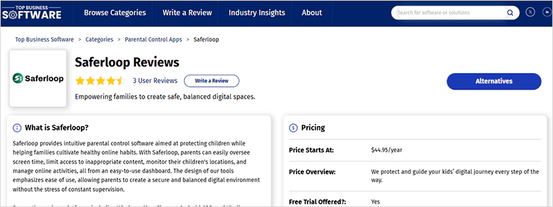 Saferloop reviews on Top Business Software