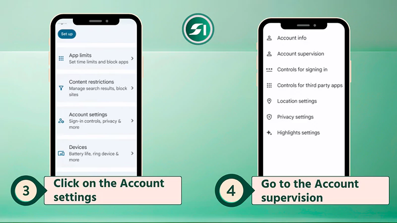 Family Link Account settings