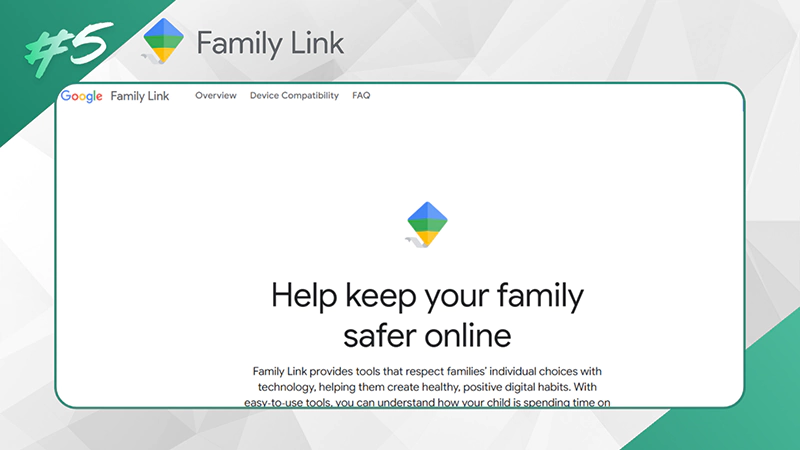 Google Family Link parental control app