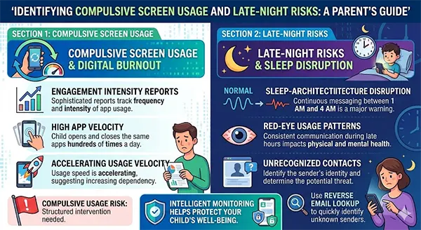 Identifying Compulsive Screen Usage and Late-Night Risk