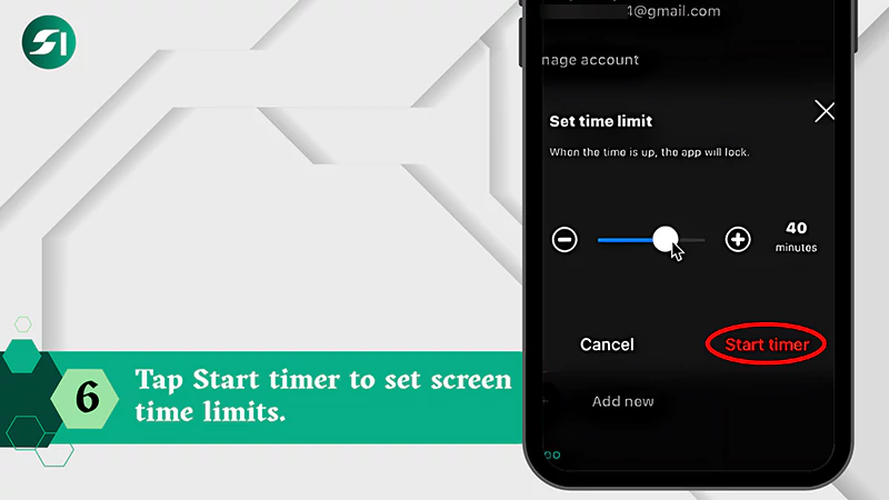 Click on Start timer