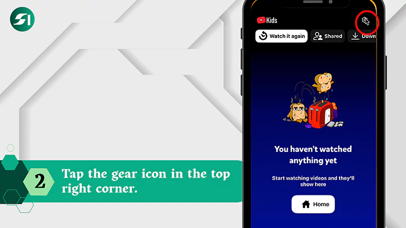 Click on the gear icon