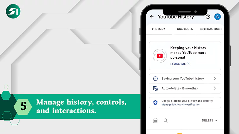 Manage history controls and interactions
