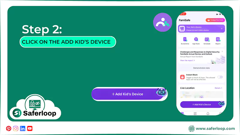 Click on the Add Kid’s Device