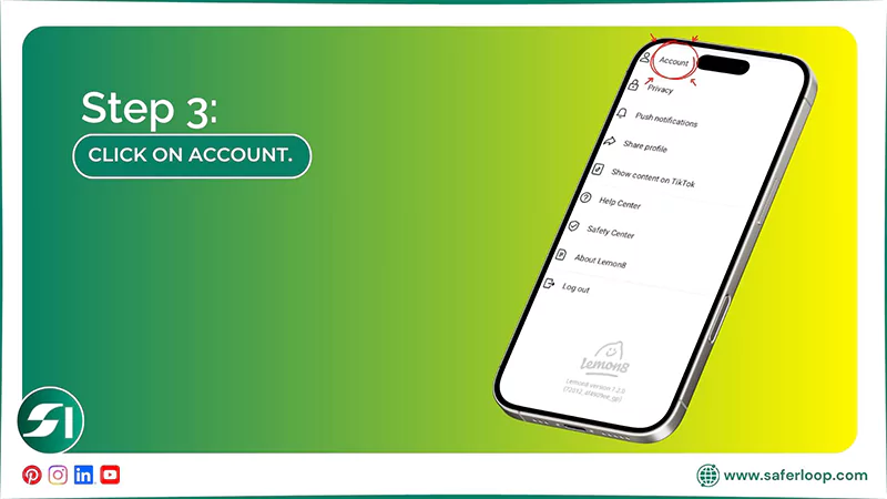 3 Click on Account
