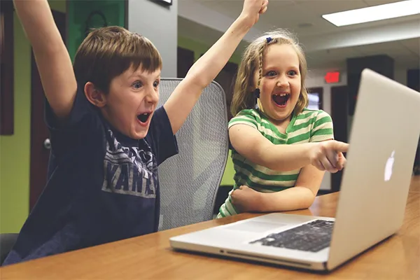 Children using a device