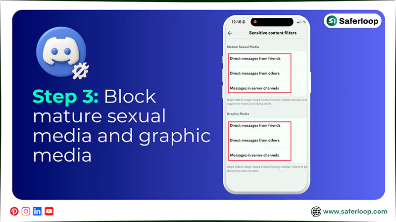 Block mature sexual media and graphic media