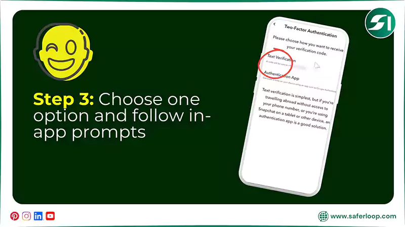 Choose one option and follow in app prompts