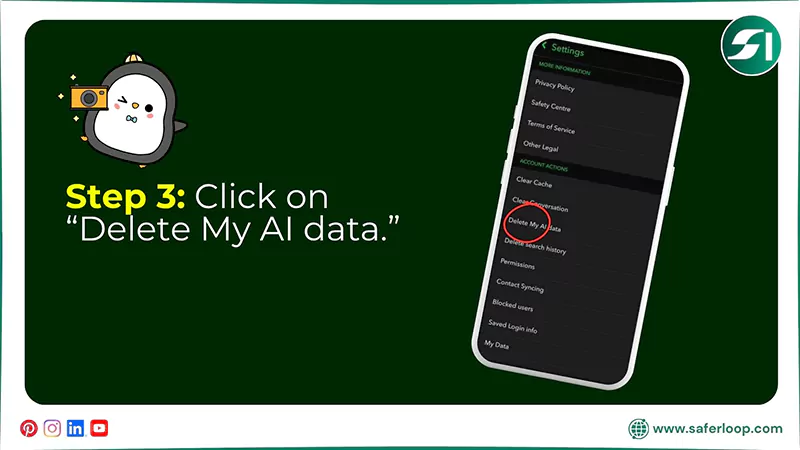 Click on Delete My AI data