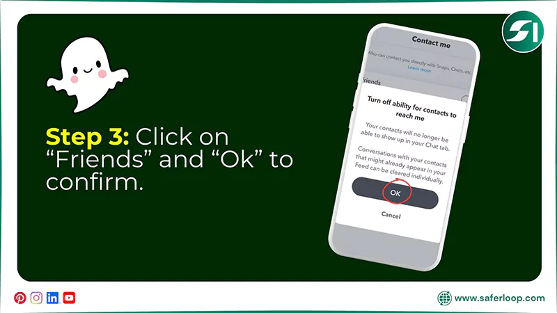 Click on Friends and Ok to confirm