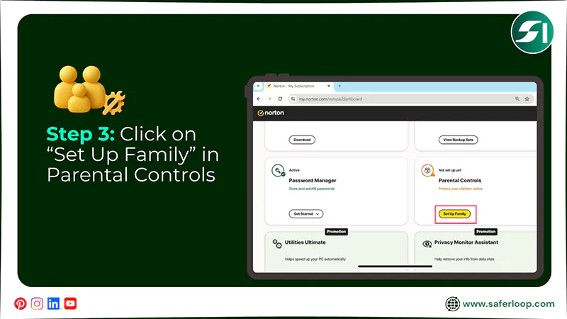 Click on Set Up Family in Parental Controls