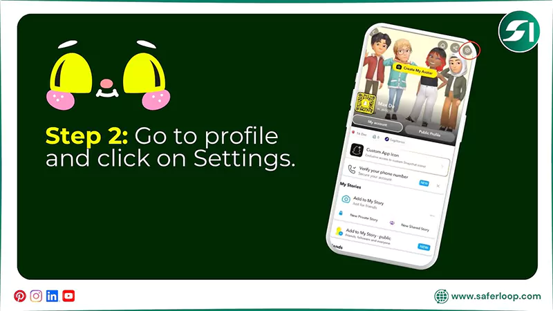 Go to profile and click on Settings