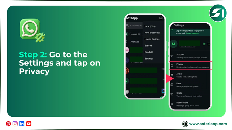 Go to the Settings and tap on Privacy