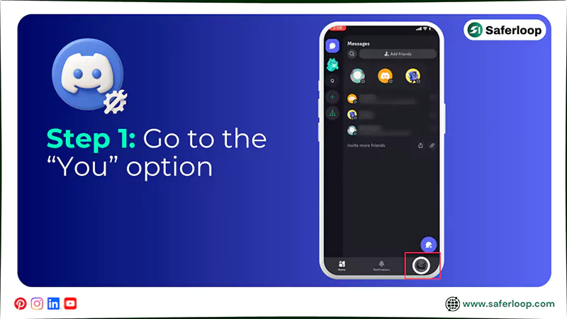 Go to the You option