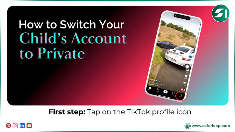 How to Switch Your Childs Account to Private Tap on the TikTok profile icons