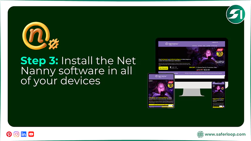 Install the Net Nanny software in all of your devices