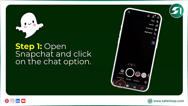 Open Snapchat and click on the chat option