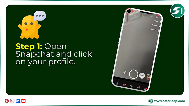 Open Snapchat and click on the profile