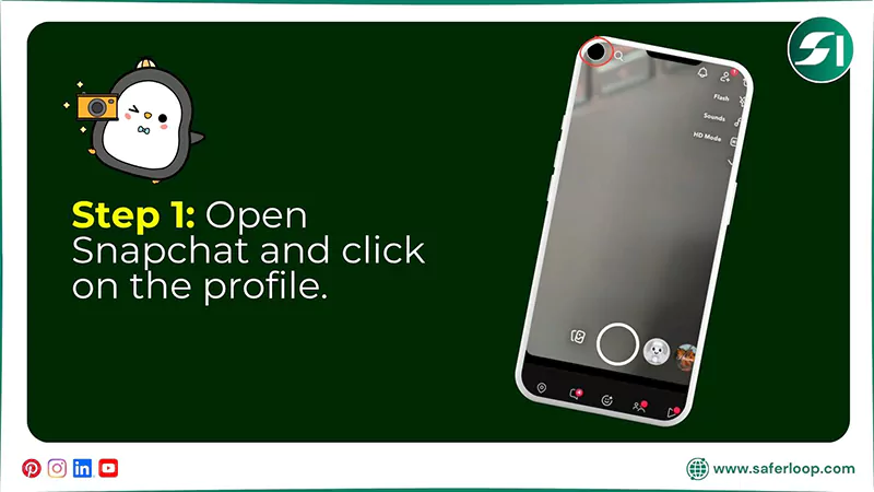 Open Snapchat and click on the profiles