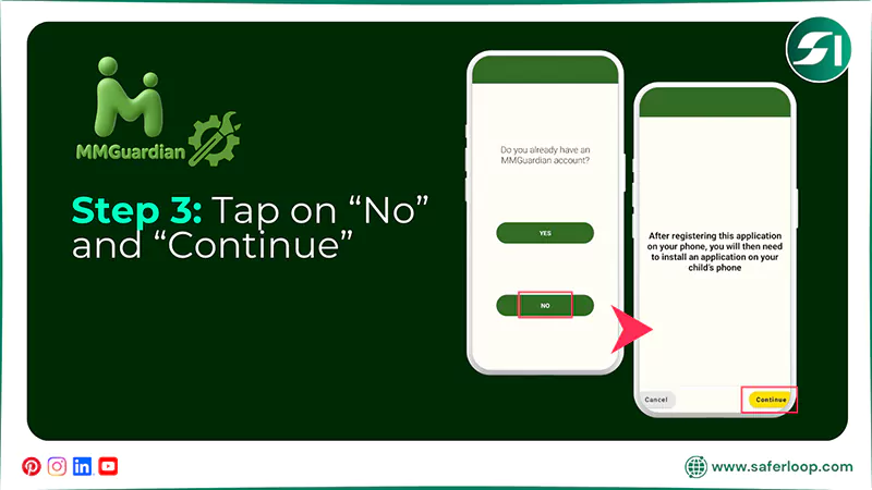 Tap on No and Continue