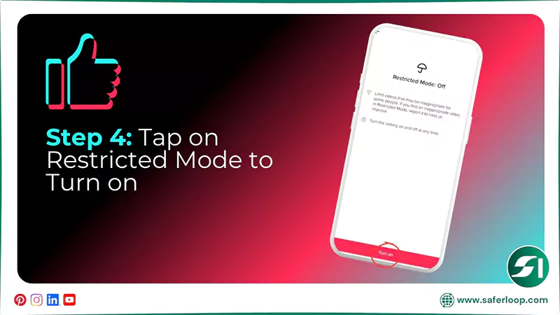 Tap on Restricted Mode to Turn on