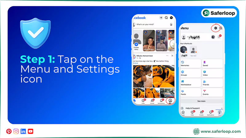 Tap on the Menu and Settings icon