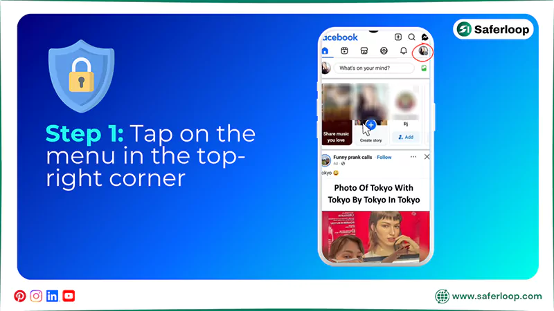 Tap on the menu in the top right corner