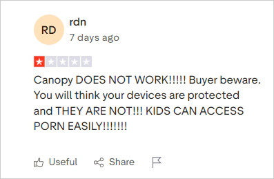A user on Reddit complained about the Canopy app