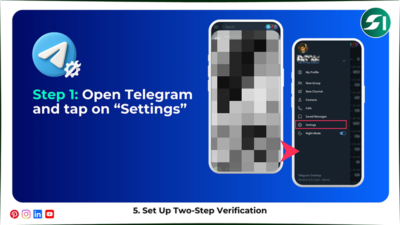 Open Telegram and tap on Settings