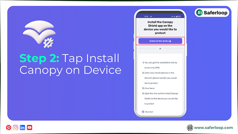 Tap Install Canopy on Device