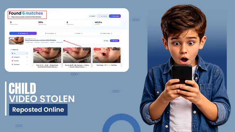 child video stolen reposted online