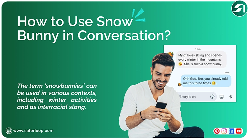 Chat examples between two people that shows How to Use Snow Bunny in Conversation
